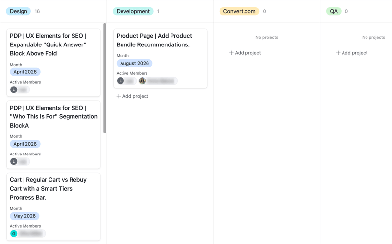 First batch of A/B test results, anonymized